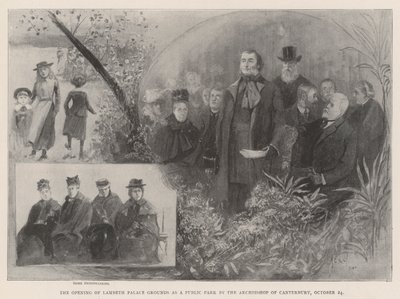 The Opening of Lambeth Palace Grounds as a Public Park by the Archbishop of Canterbury, 24 October by Henry Charles Seppings Wright